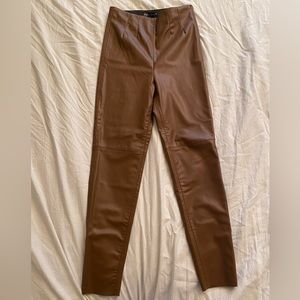 Zara Brown Leather Pant
